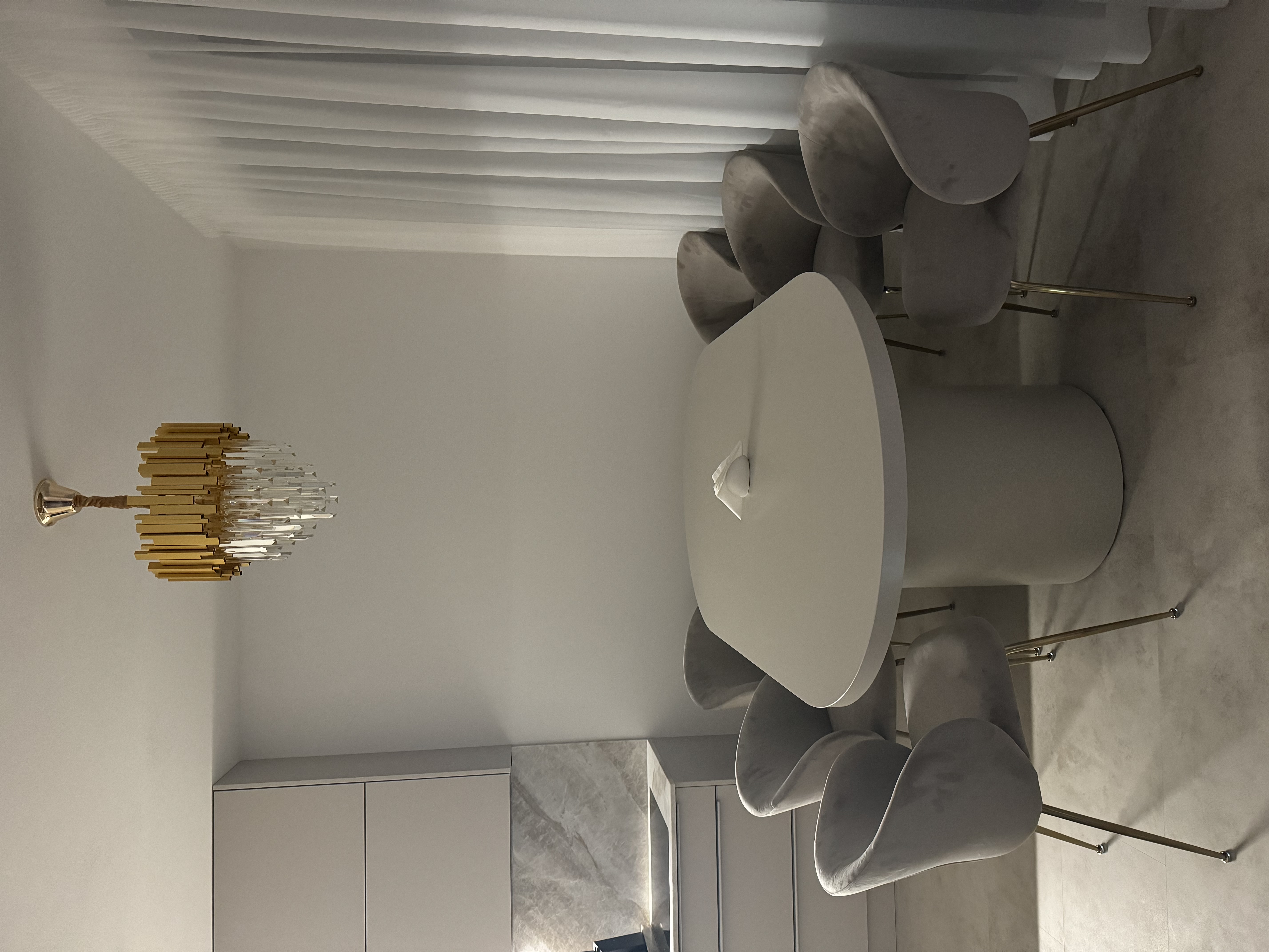 Stolička Ganta Gold béžová zdjęcie klienta Renáta