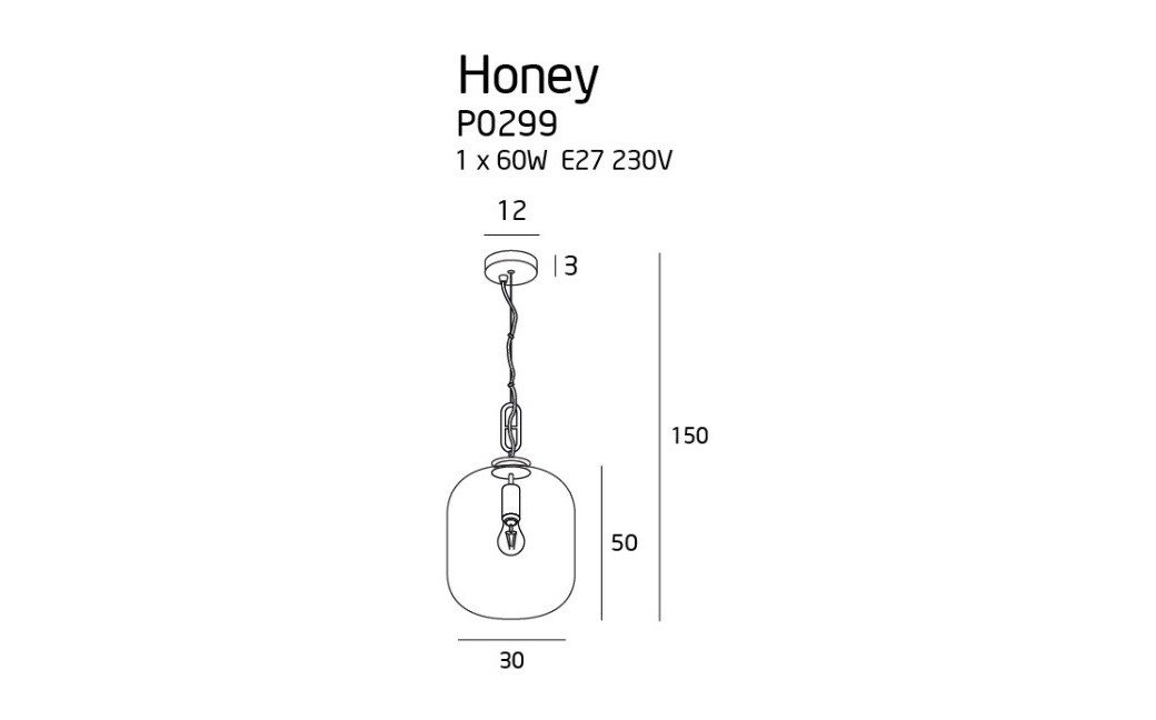 Lampa wisząca Honey