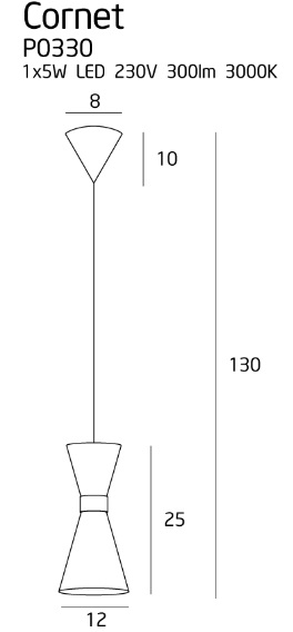 Lampa wisząca Cornet PO330