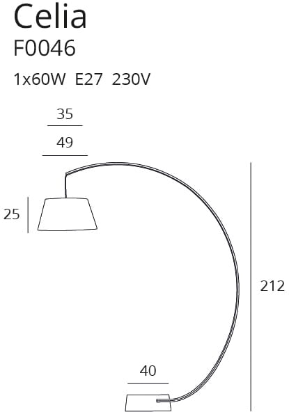 Lampa podłogowa Celia F0046