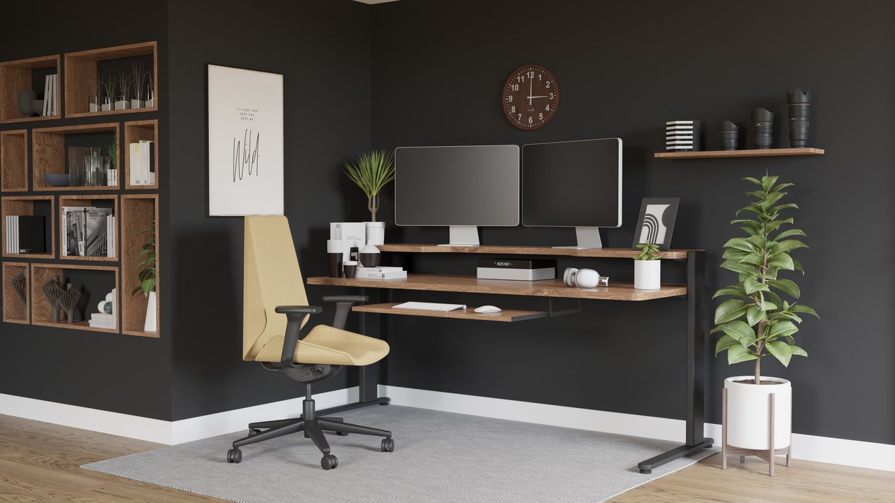 Moon Black Office Chair Interior