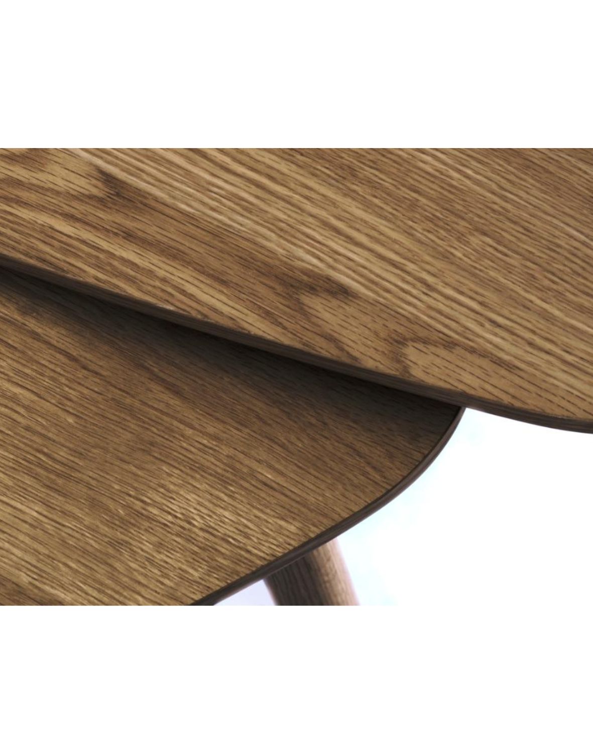 podwójny, trójkątny stolik kawowy adda (48592930), ciemny dąb