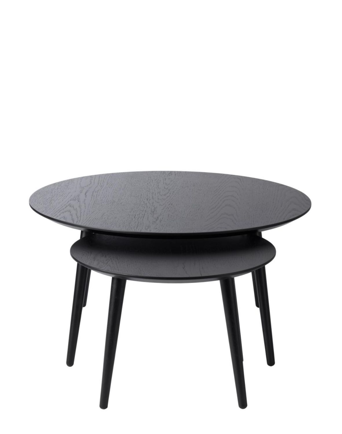 podwójny stolik kawowy, drewniany adda (48584640), czarny