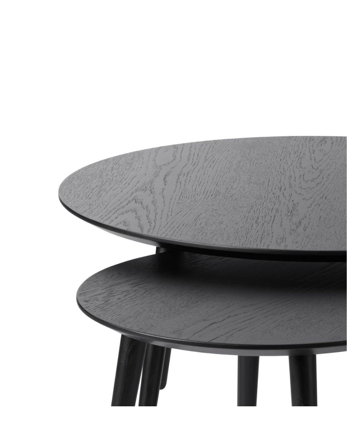 podwójny stolik kawowy, drewniany adda (48584640), czarny