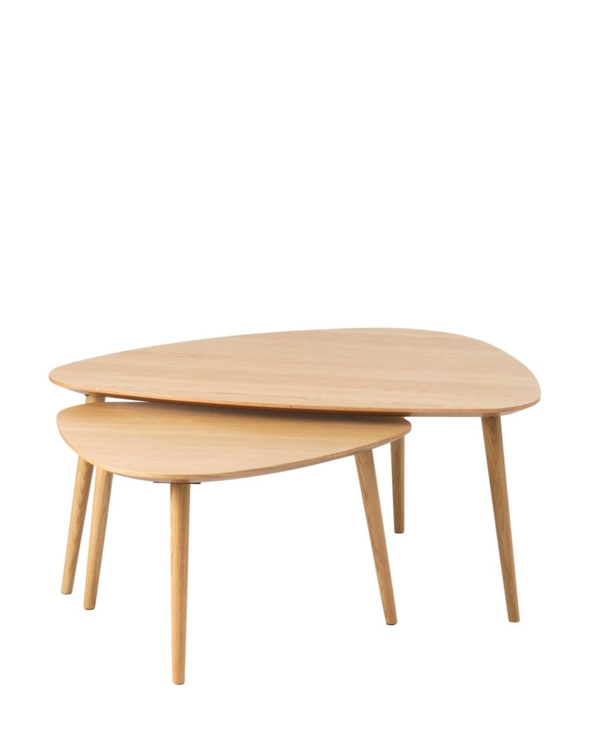 podwójny, trójkątny stolik kawowy adda (48592780), dąb