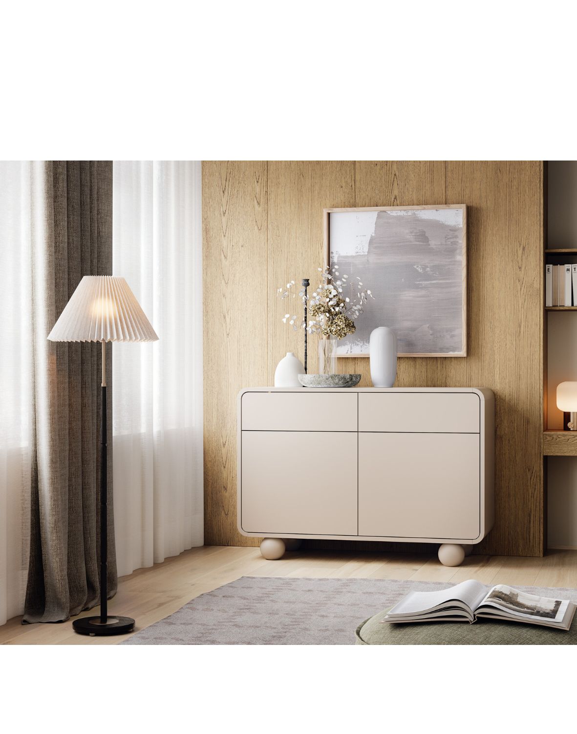 Komoda Albion z szufladami (KSZ108), kaszmirowa