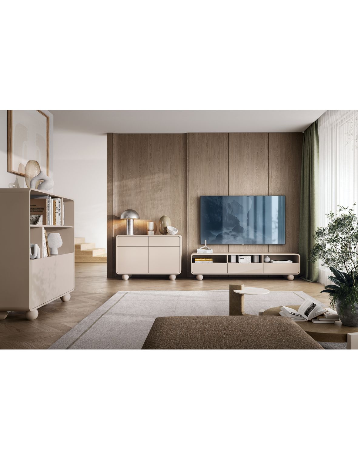 szafka pod telewizor albion rtv160, kaszmirowa