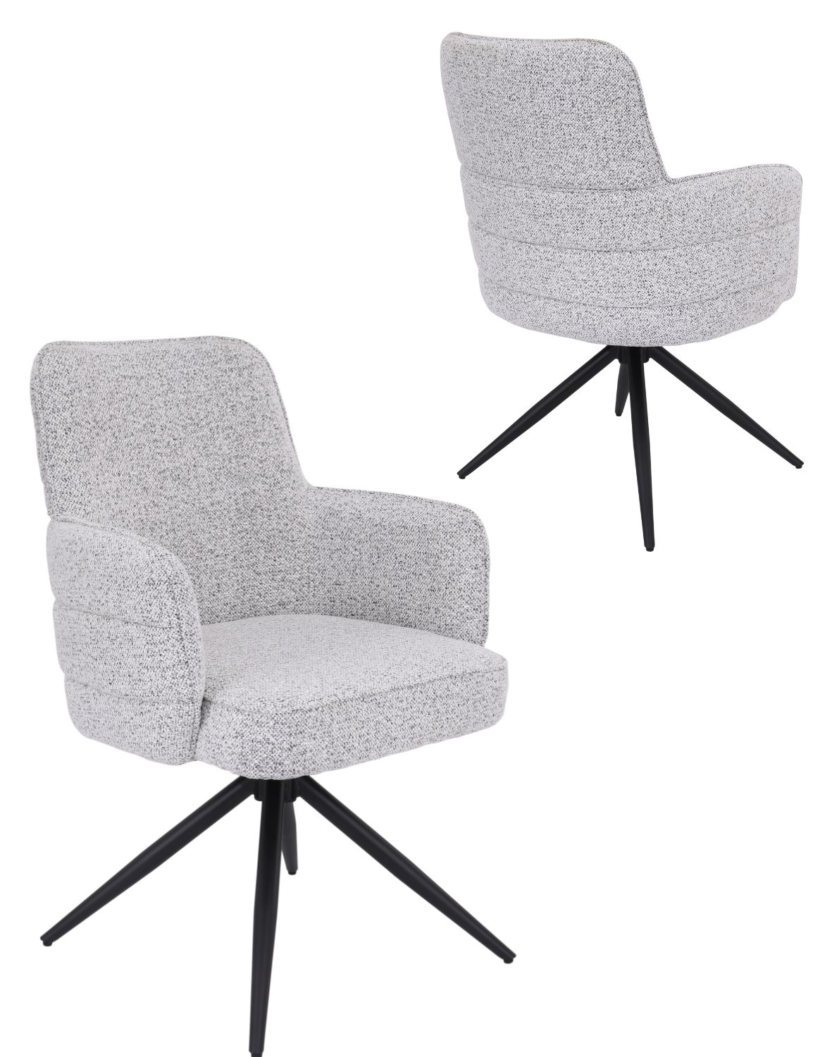 krzesło obrotowe do jadalni apollo, szare