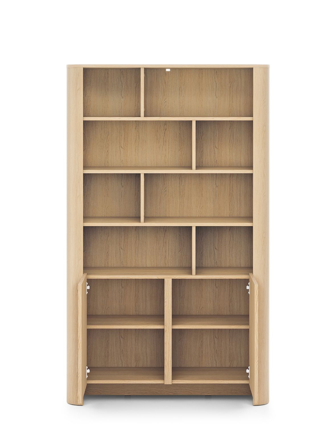 regał z szufladami bari rg103 ze złotą listwą, dąb vicenza