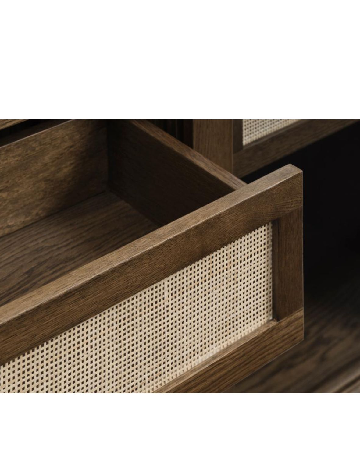 drewniana witryna do salonu barrali, ciemny dąb (46722930), 160 cm