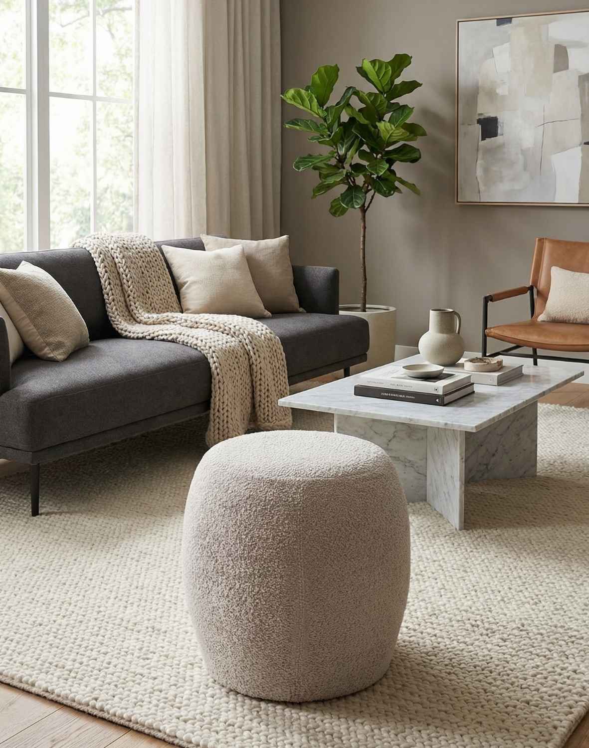 pufa tapicerowana barrel