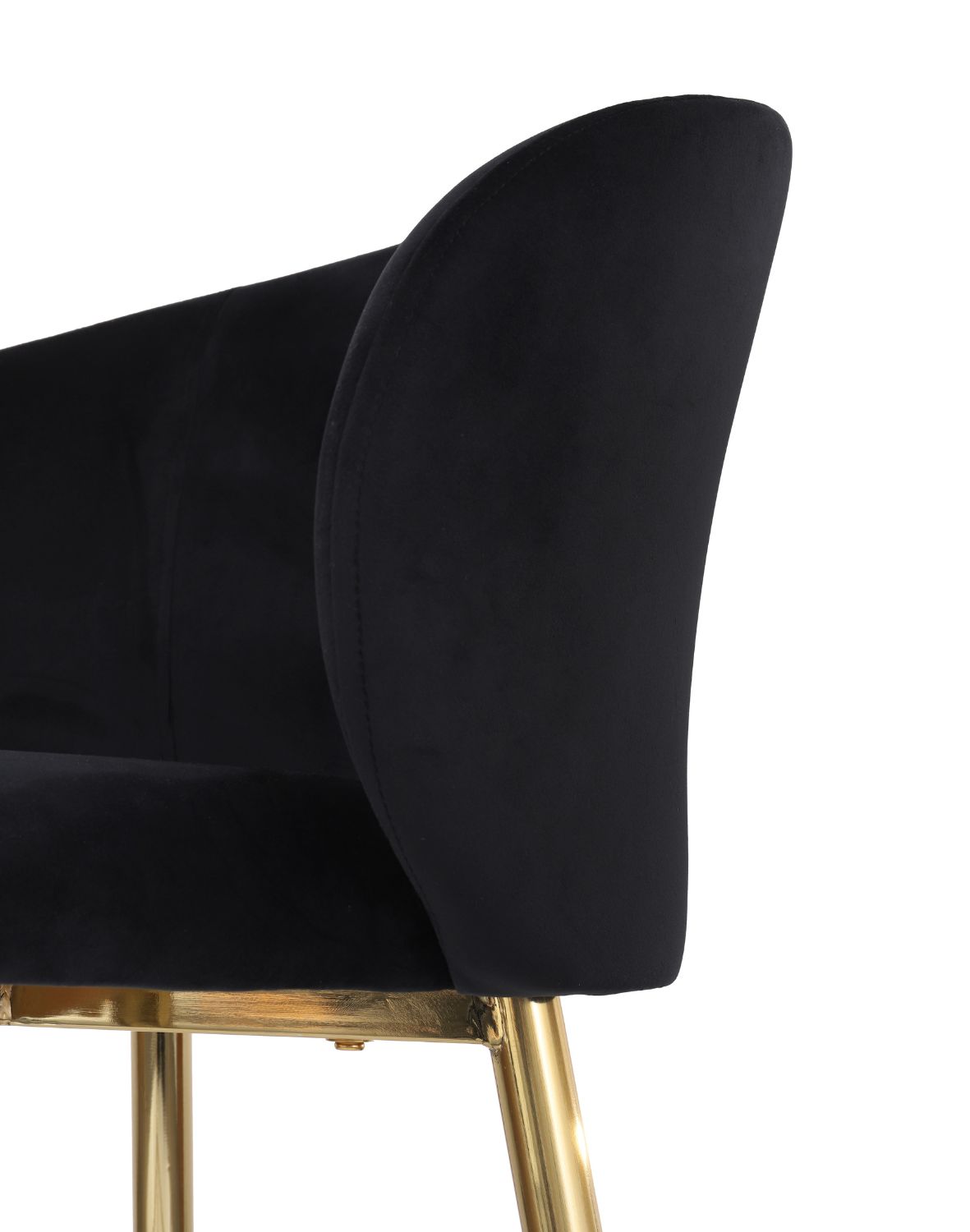 hoker do kuchni ganta gold, czarny welwet, glamour