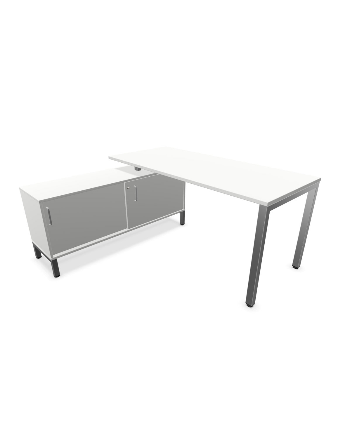 biurko 4-L 160 cm z sideboardem