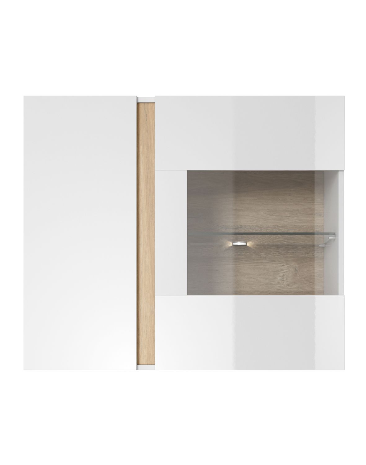 biała witryna wiszaca arco d z led