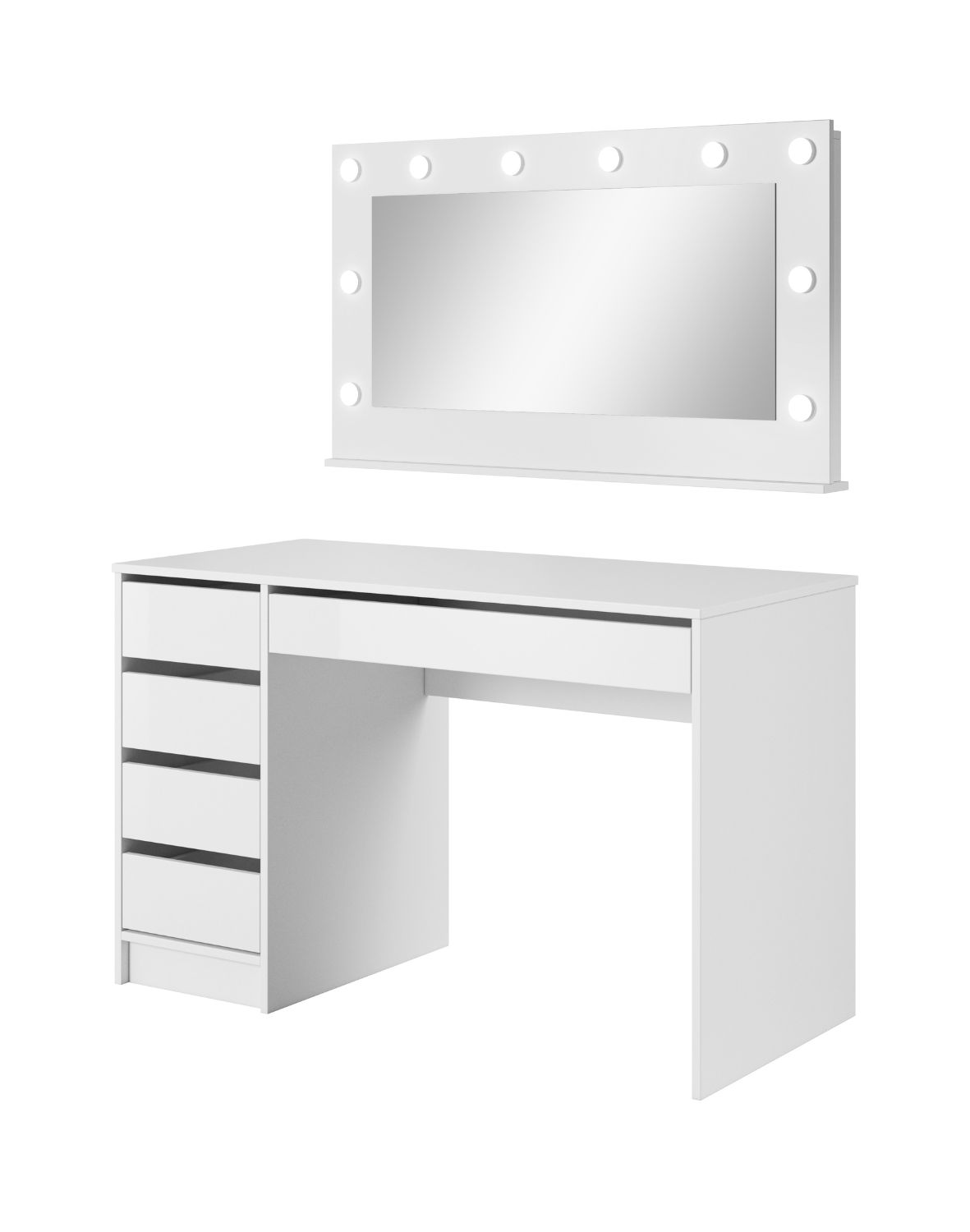 białe biurko z szufladami toaletka ada