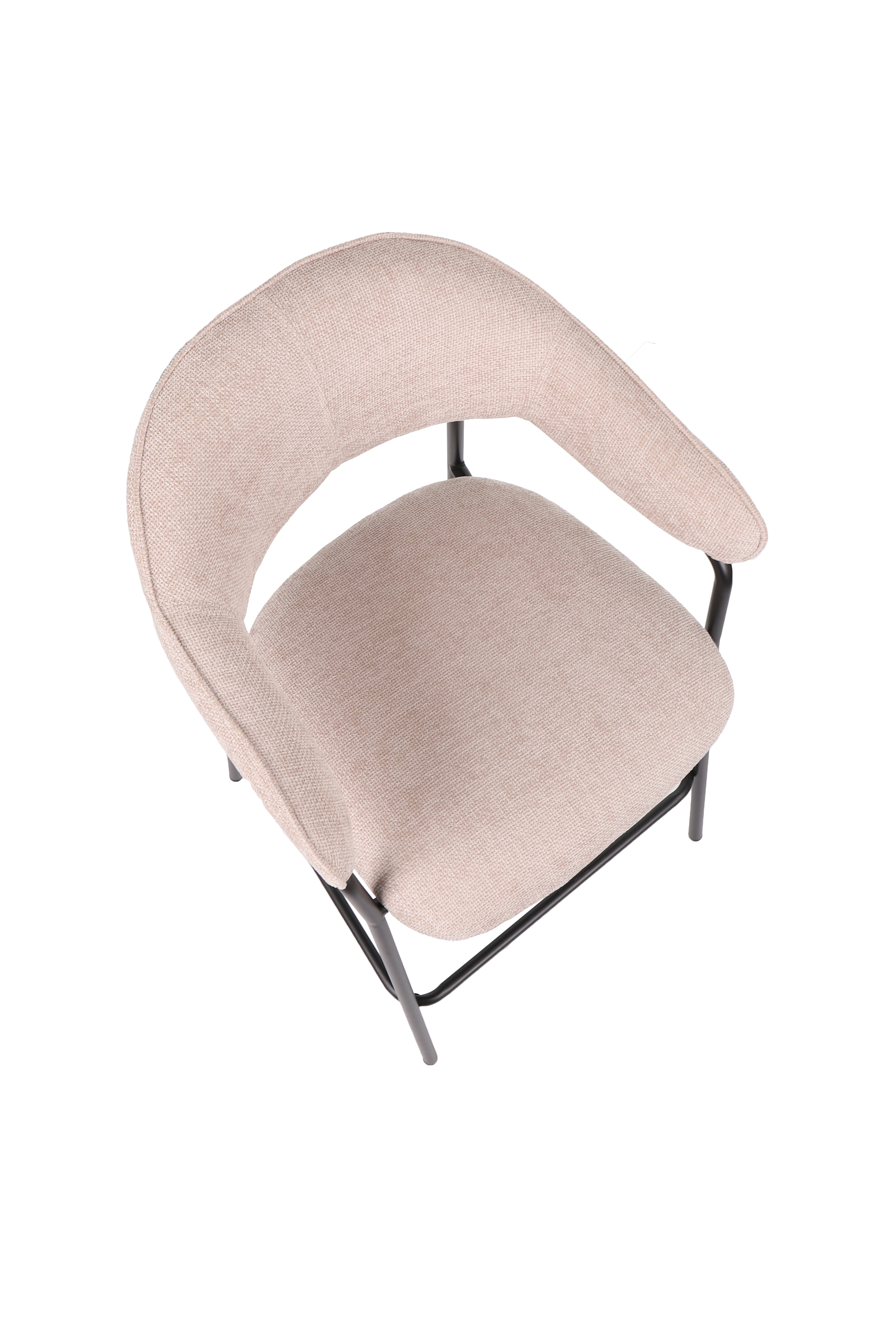 hoker do kuchni z podnóżkiem bianca, tapicerowany, beżowy