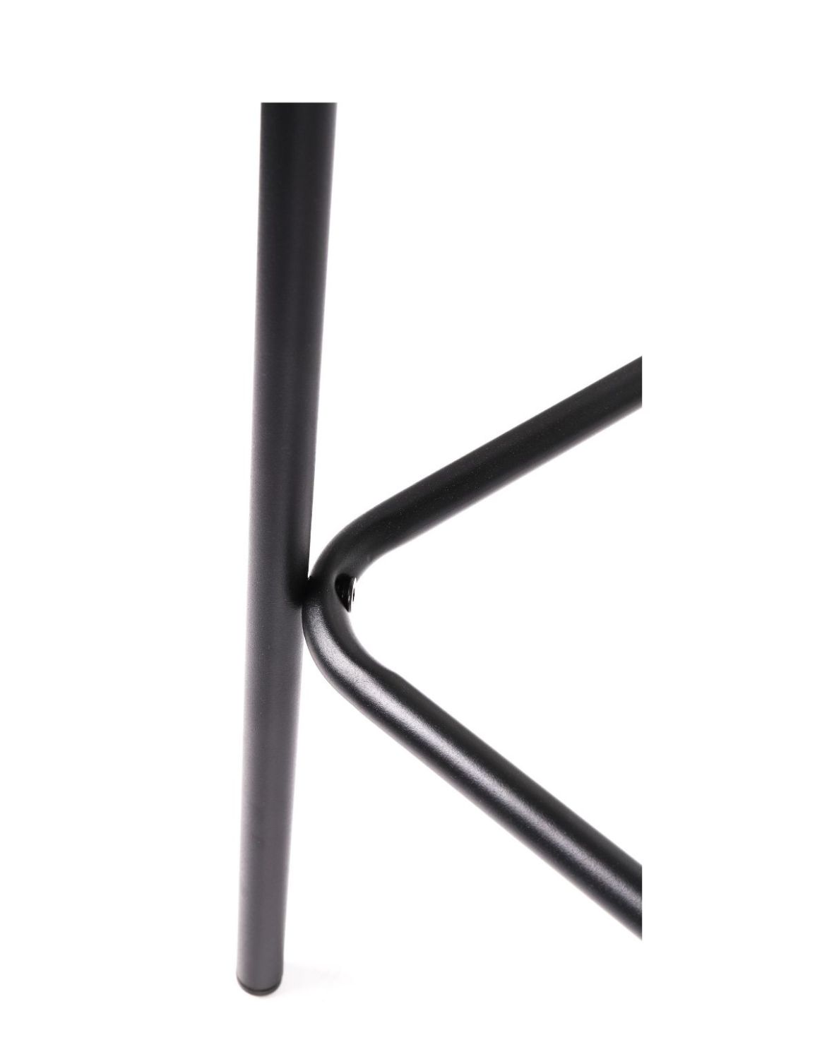 hoker do kuchni z podnóżkiem bianca, tapicerowany, czarny