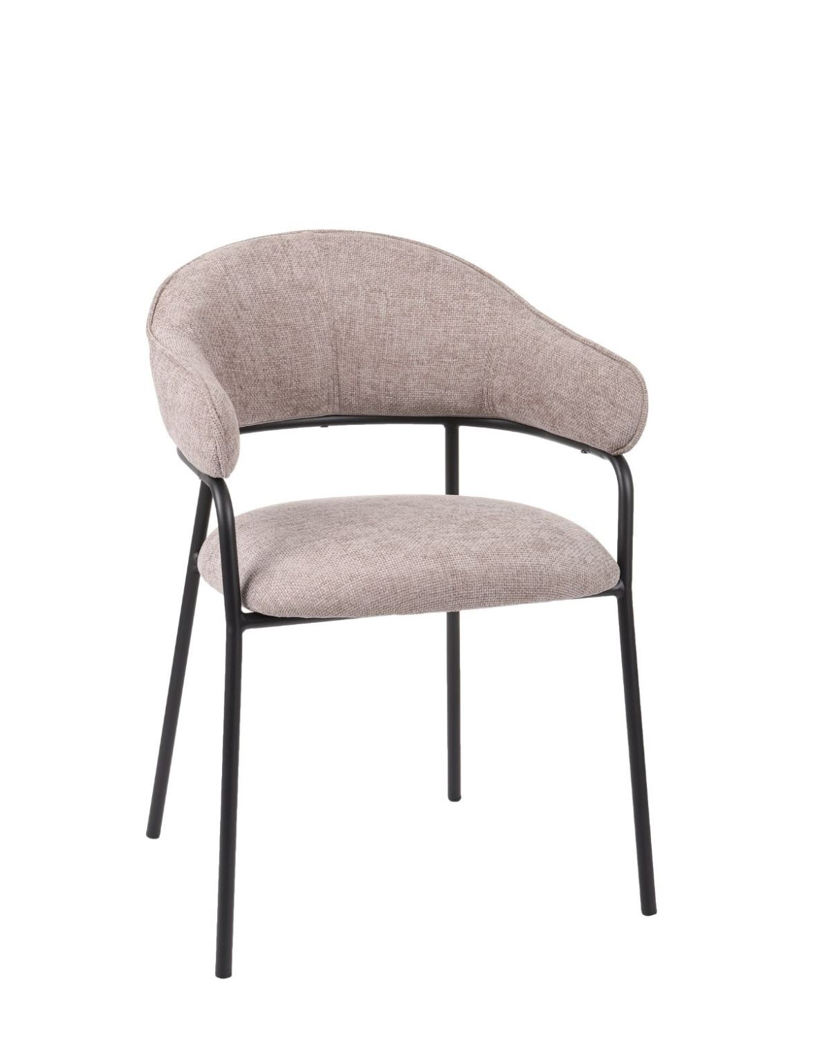 krzesło do jadalni z podłokietnikami bianca, szare