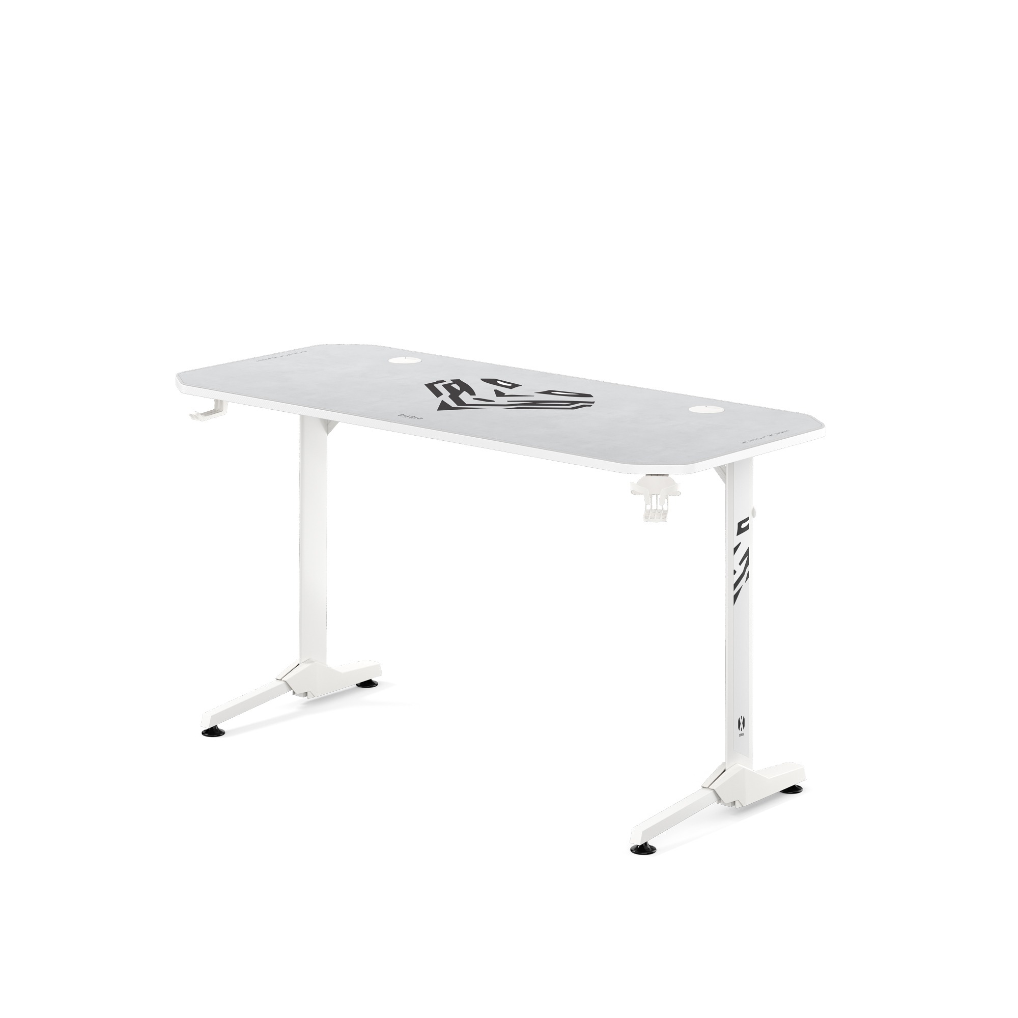Biurko gamingowe z uchwytem na słuchawki i kubek białe, 140 cm: Diablo X-Mate 1400 2