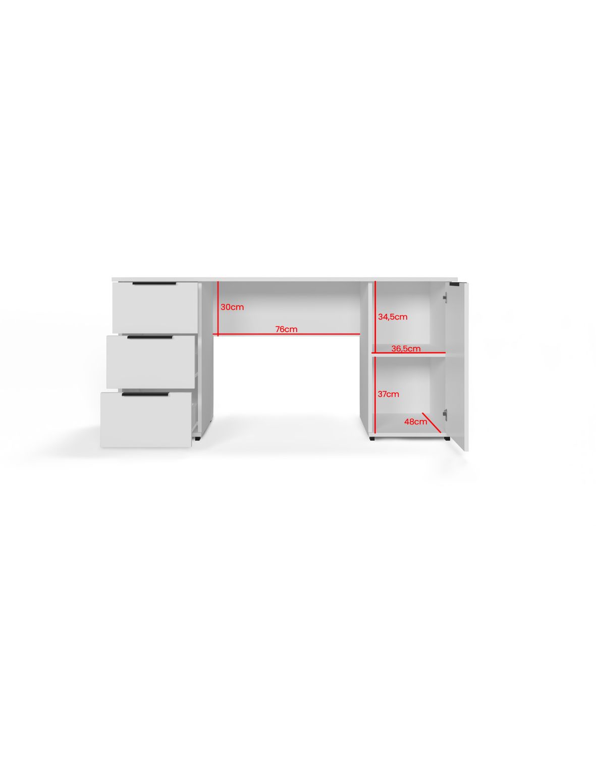Biurko Tivo 160 cm białe