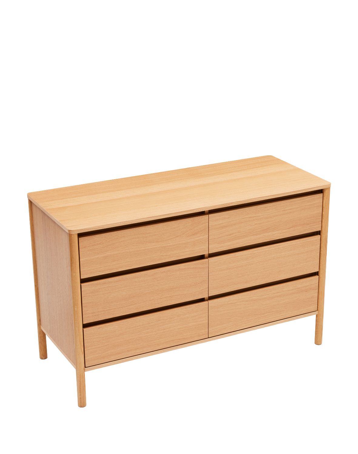 komoda blair z 6 szufladami (cd01) naturalny dąb 120 cm