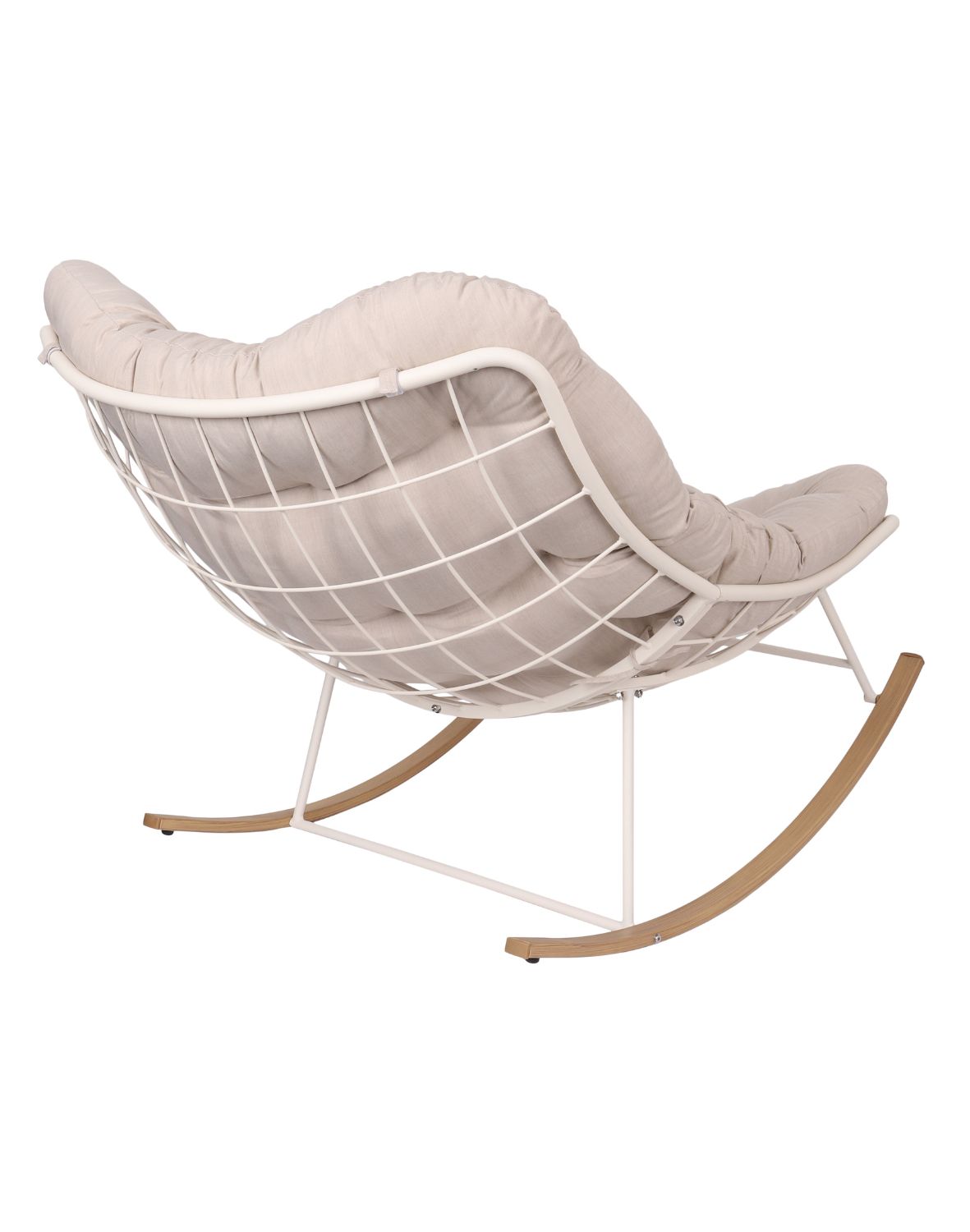 fotel bujany ogrodowy na płozach havana beżowy