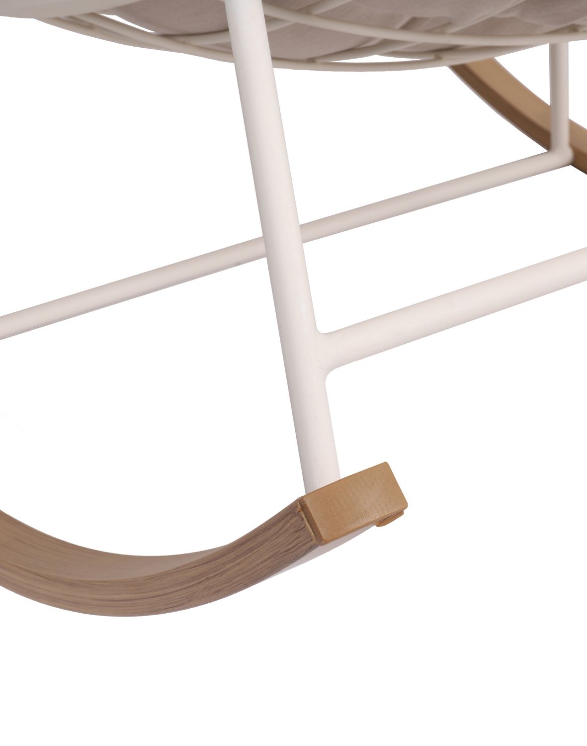 fotel bujany ogrodowy na płozach havana beżowy