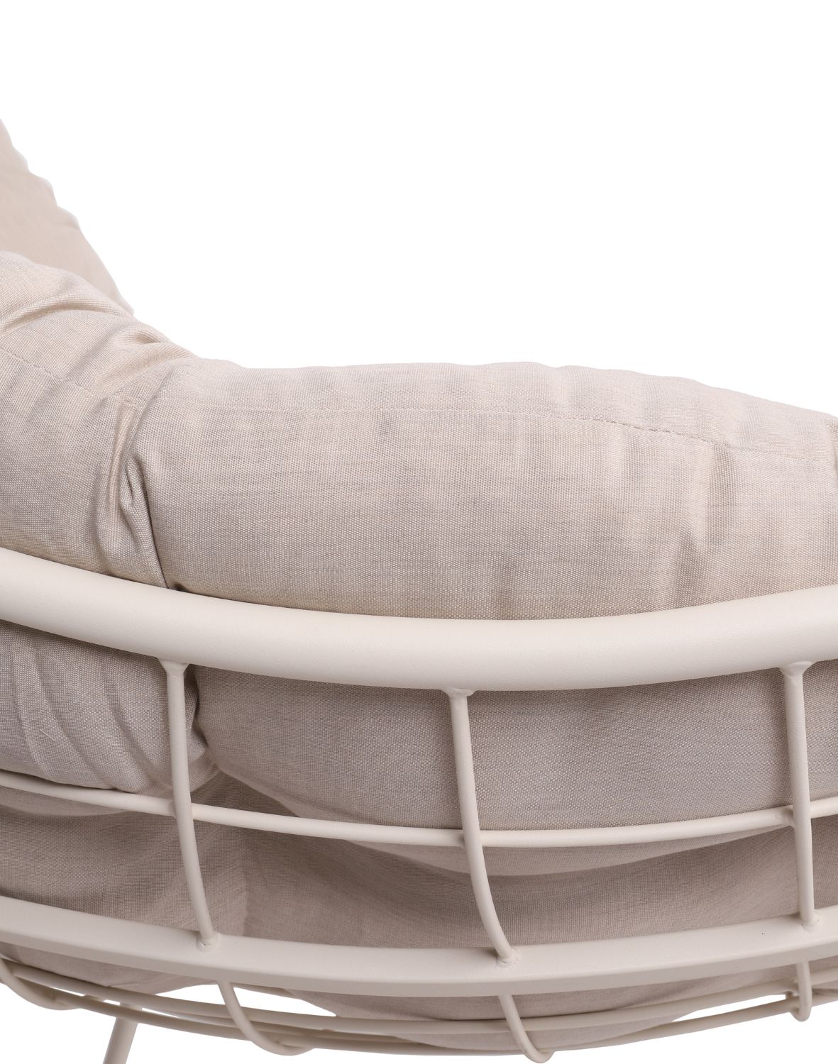 fotel bujany ogrodowy na płozach havana beżowy