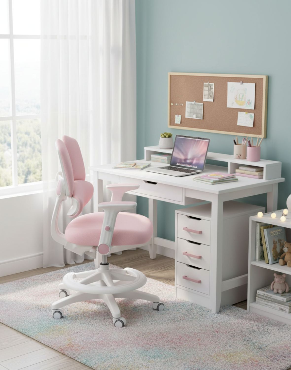 krzeslo dzieciece bunny fit pink