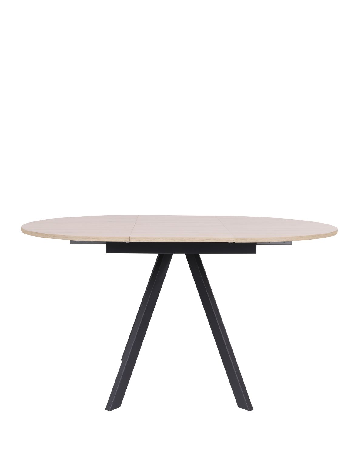 stół rozkładany do jadalni tavo 100-140x100 cm, dąb naturalny z czarnymi nogami