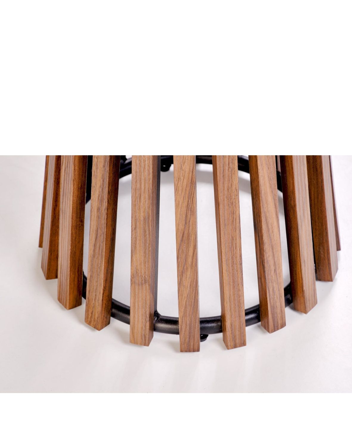 stolik kawowy okrągły orzechowy carina, marmur