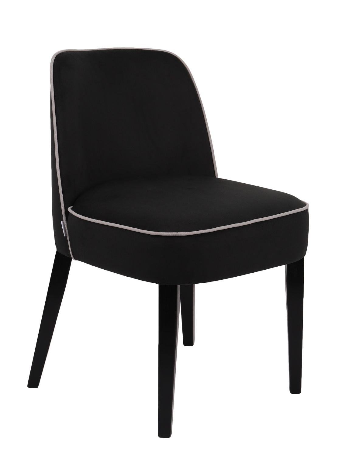 chelsea plus wood manila 15 z lamówką czarne krzesło