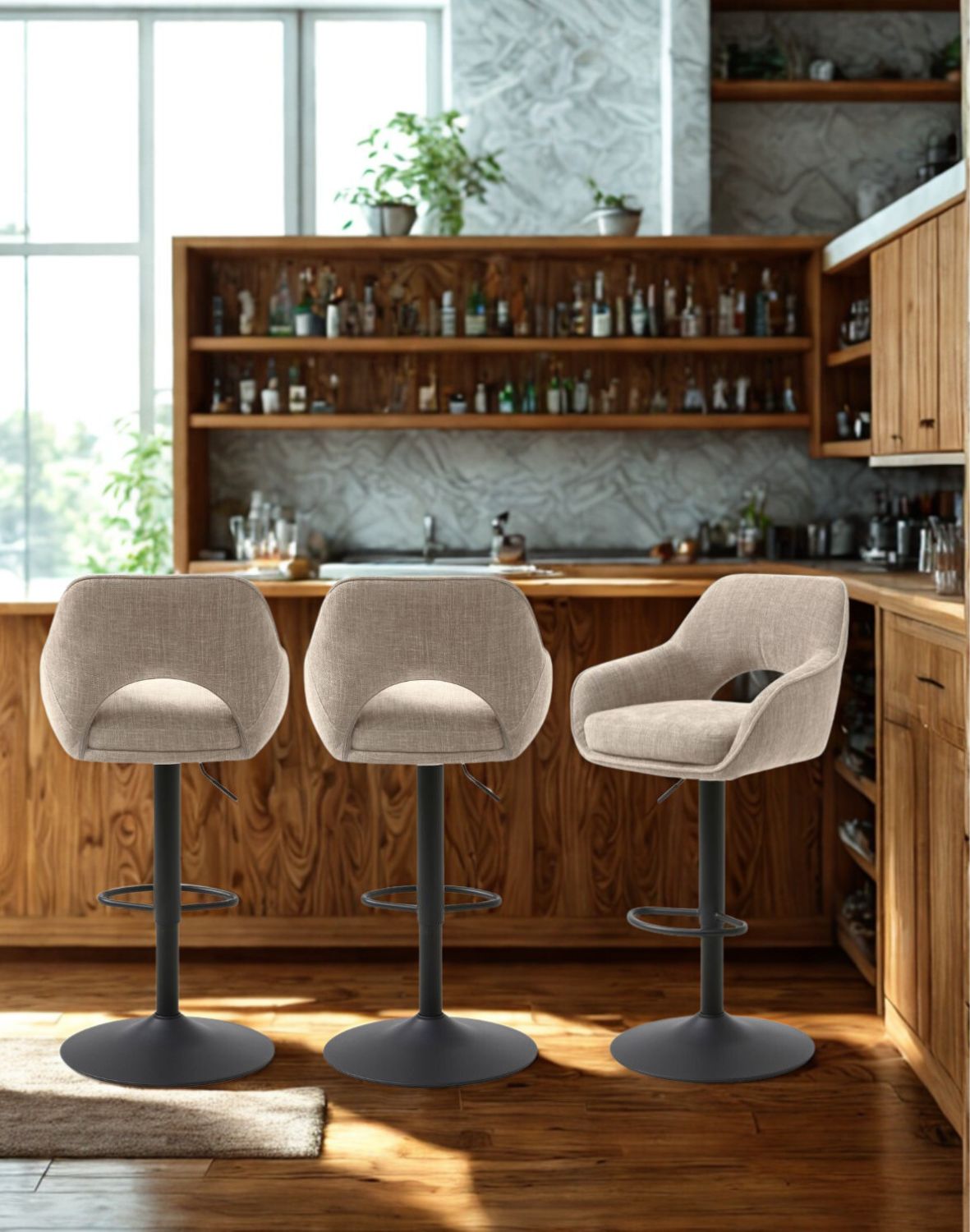 hoker obrotowy cowley z regulacją wysokości, beżowy (55050004)