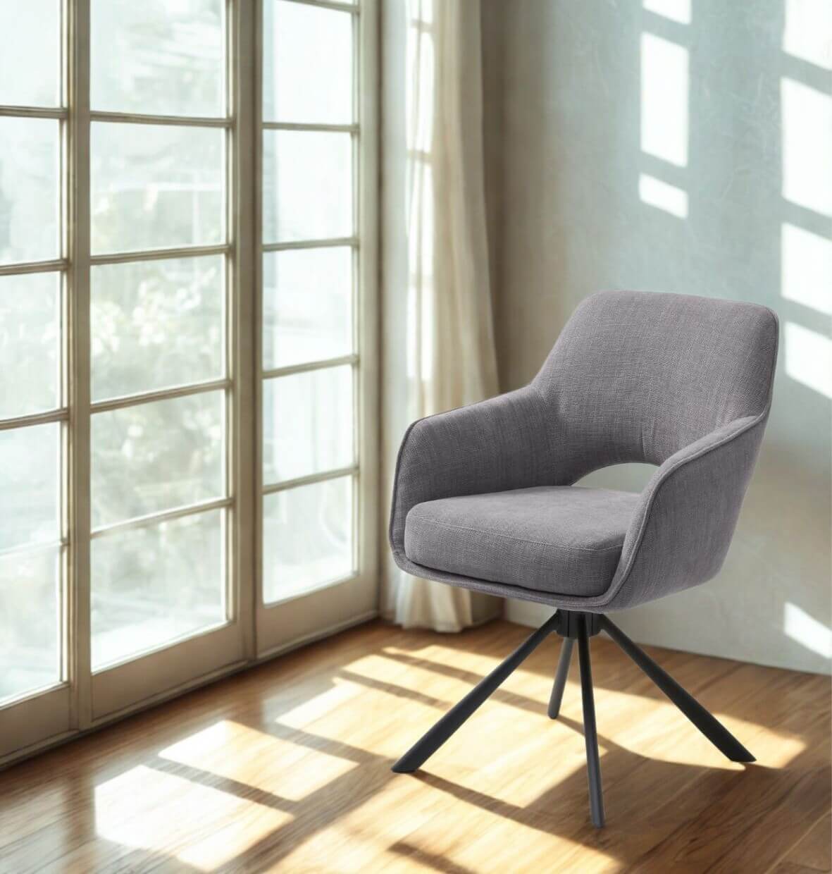 krzesło obrotowe do jadalni cowley, szare (54900003)