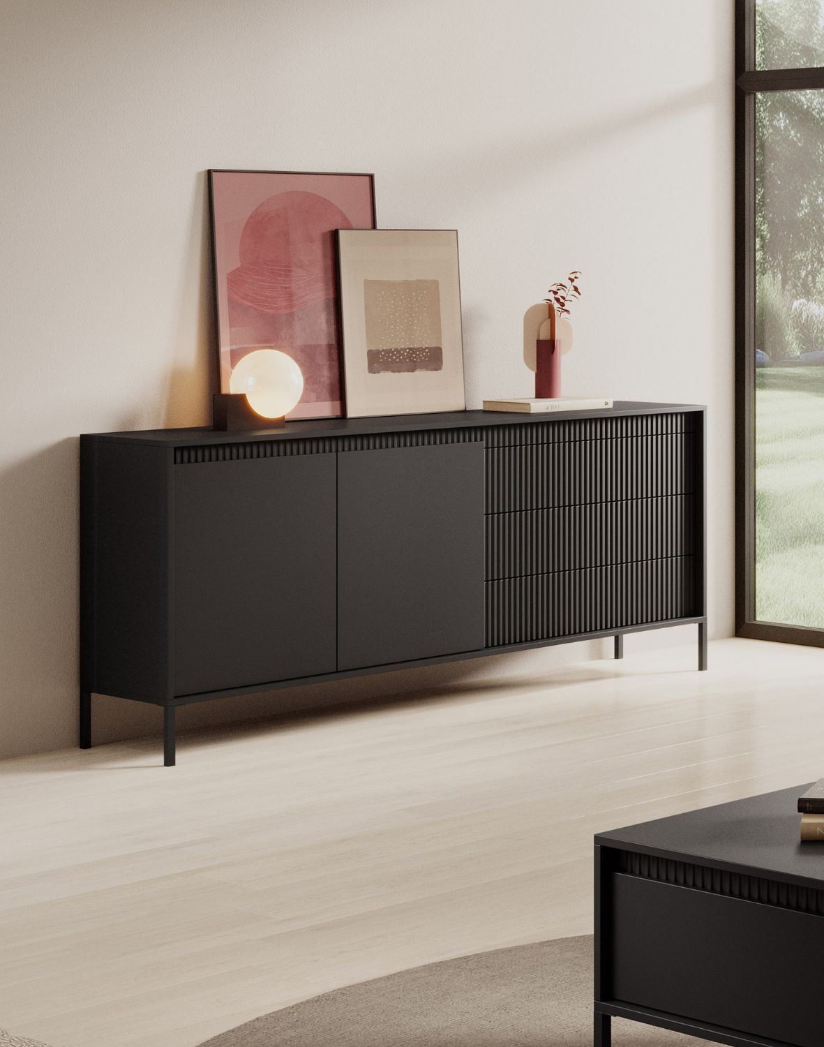 czarna komoda senso b