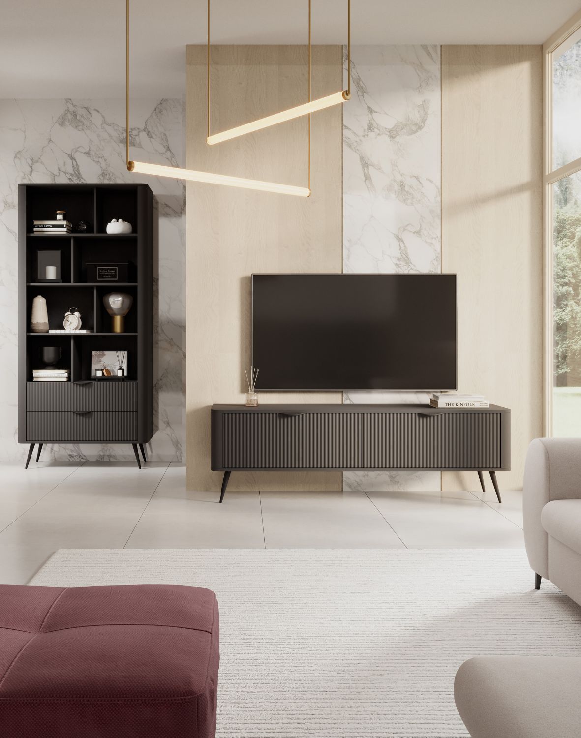 czarna szafka rtv lante f