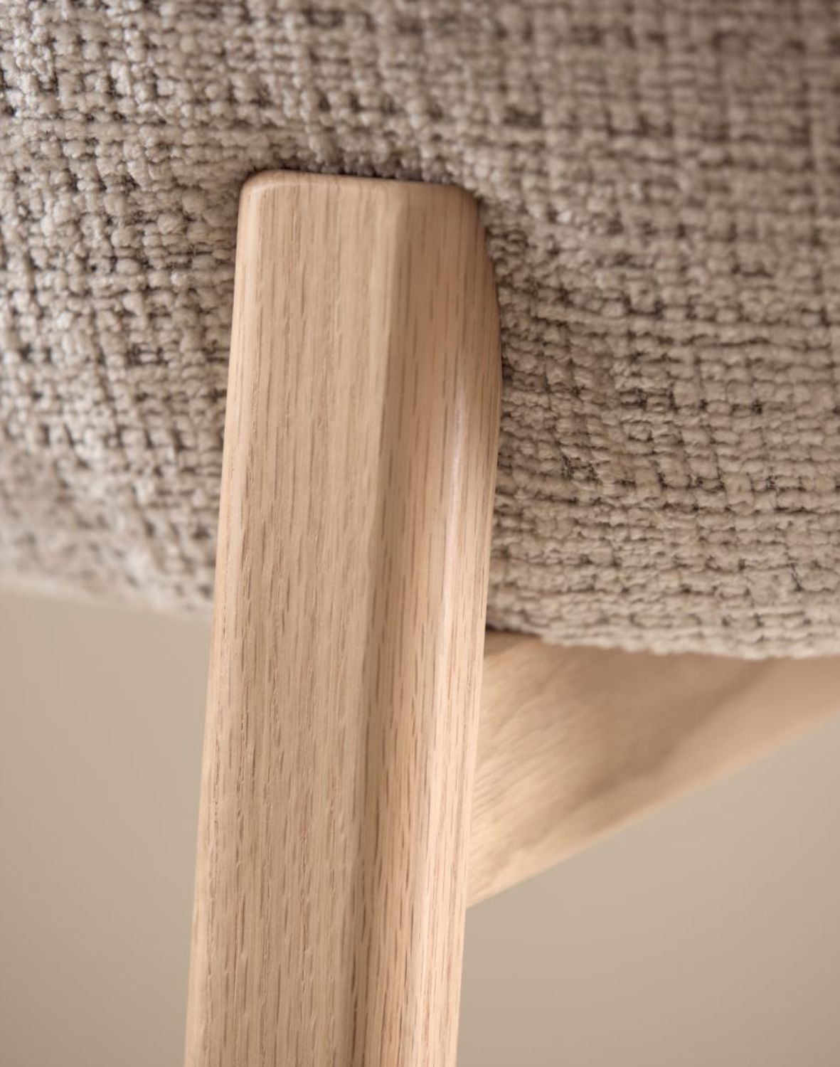 krzesło do jadalni darlene, beżowe, naturalne dębowe nogi (09540)