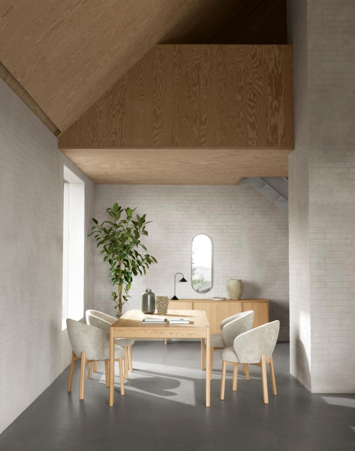 krzesło do jadalni darlene, beżowe, naturalne dębowe nogi (09540)