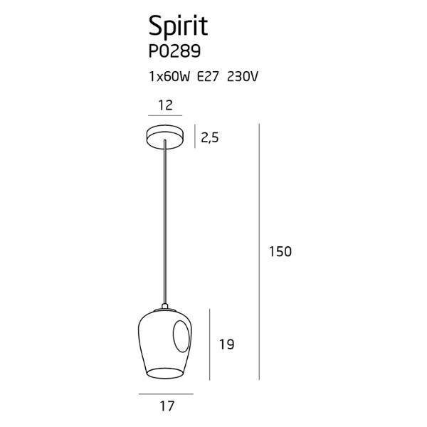 Lampa wisząca Spirit Black