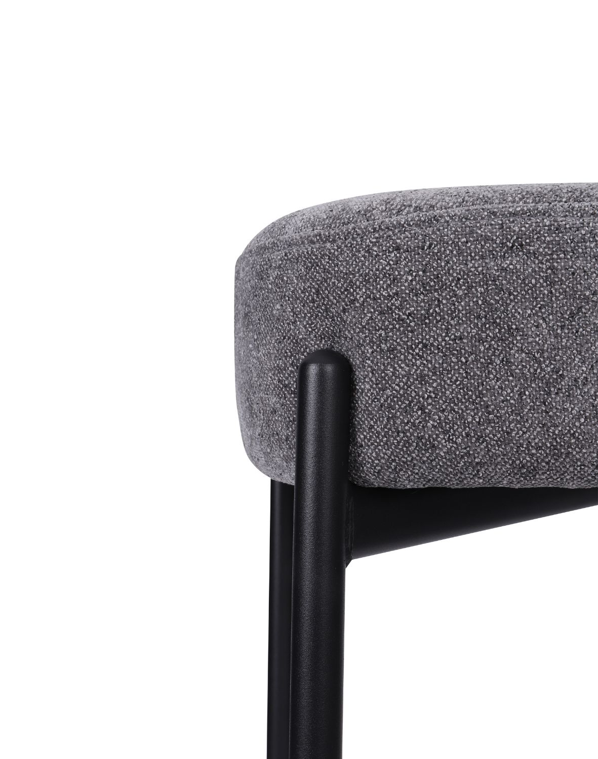 kwadratowy hoker do kuchni z podnóżkiem dolly, szary