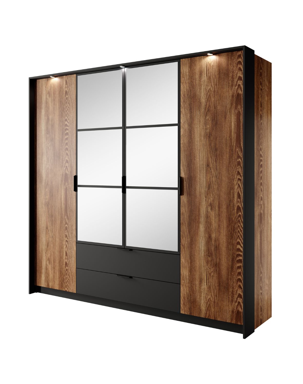 duża szafa z lustrem i szufladami milton a