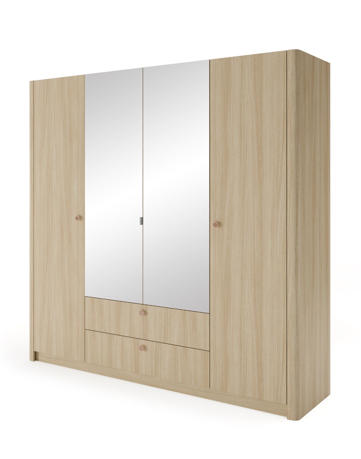 duża szafa czterodrzwiowa z lustrem i szufladami viki