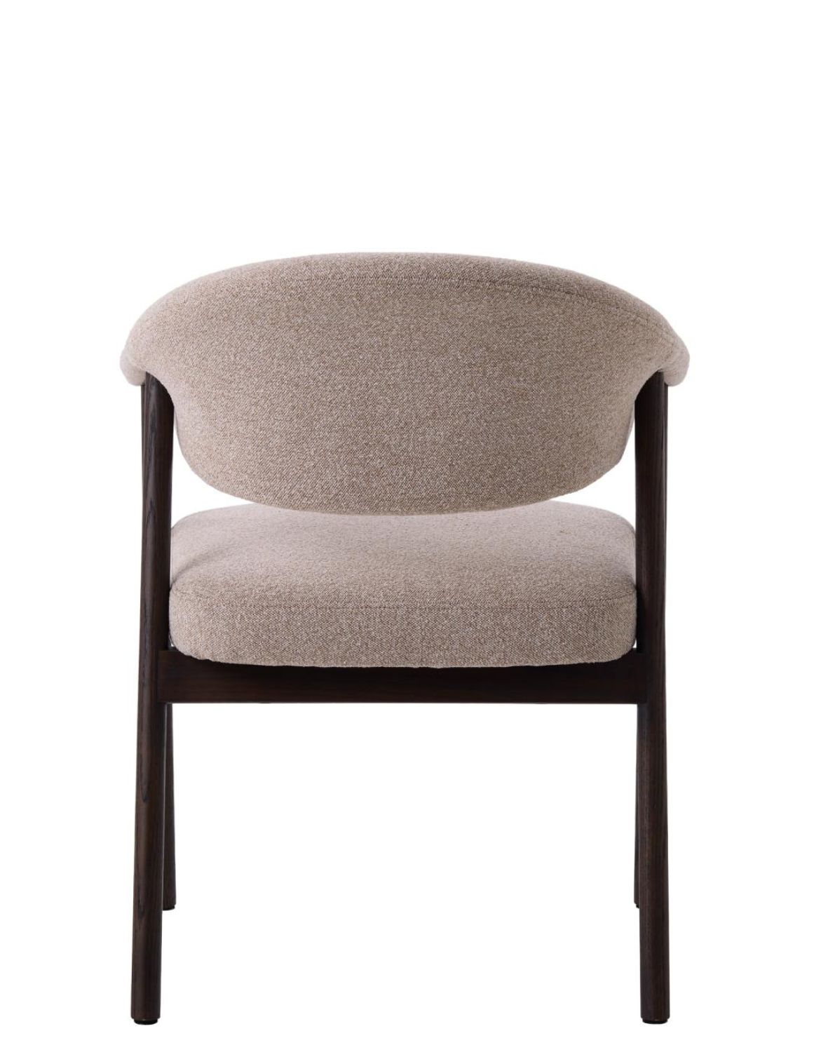 fotel tapicerowany elk, dębowe nogi w odcieniu ciemnej kawy (56160201)