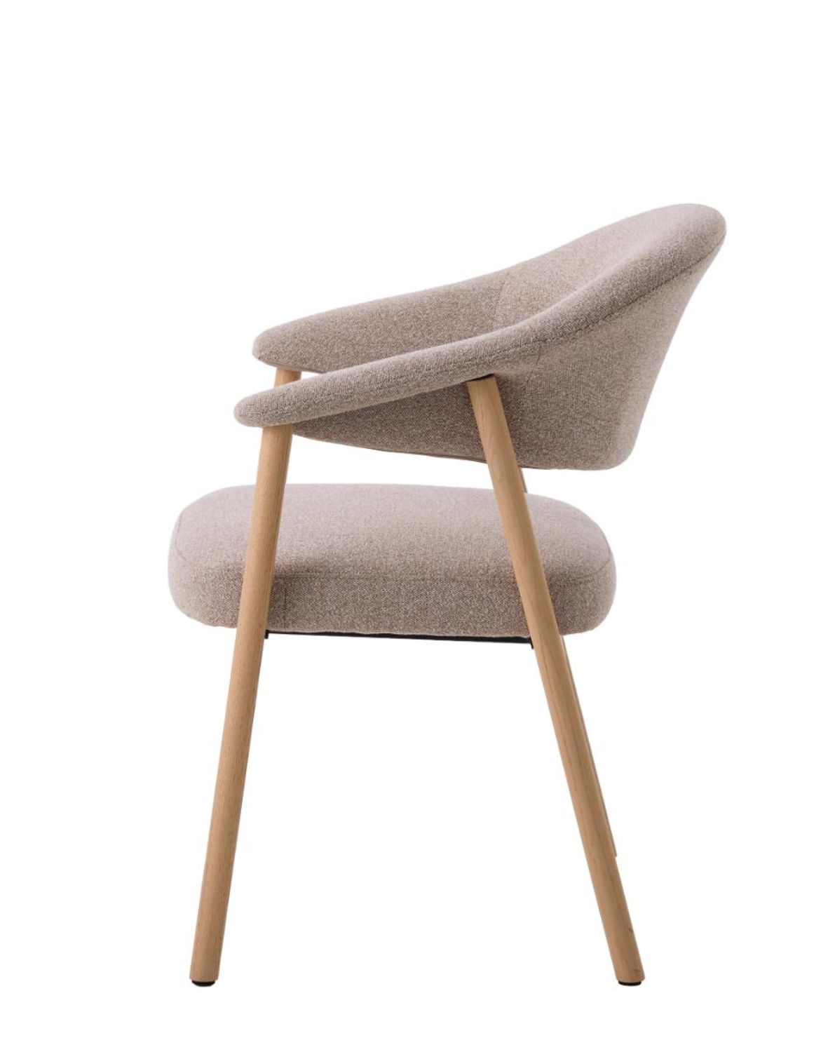 fotel tapicerowany elk, nogi z dębu pigmentowanego na biało (56160301)