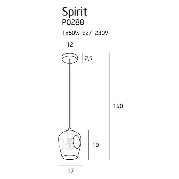Lampa wisząca Spirit Black