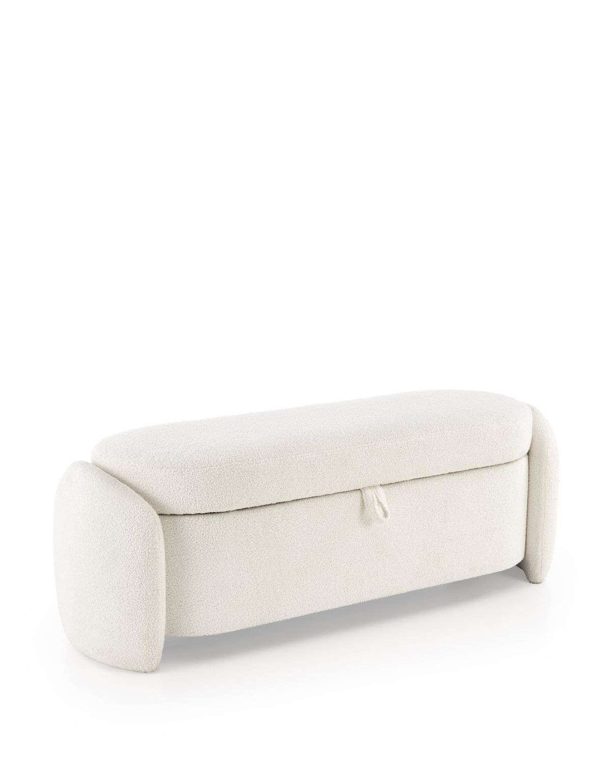 ława z funkcją pojemnika ficaria, kremowa, boucle