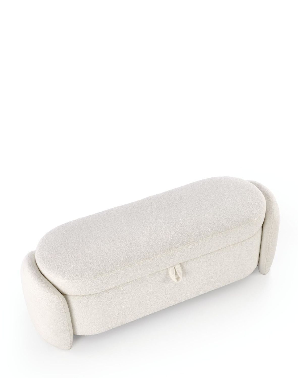 ława z funkcją pojemnika ficaria, kremowa, boucle