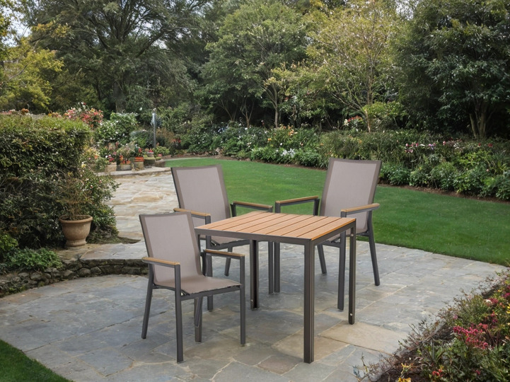 mały stół ogrodowy fierro 80x80 cm, aluminiowy