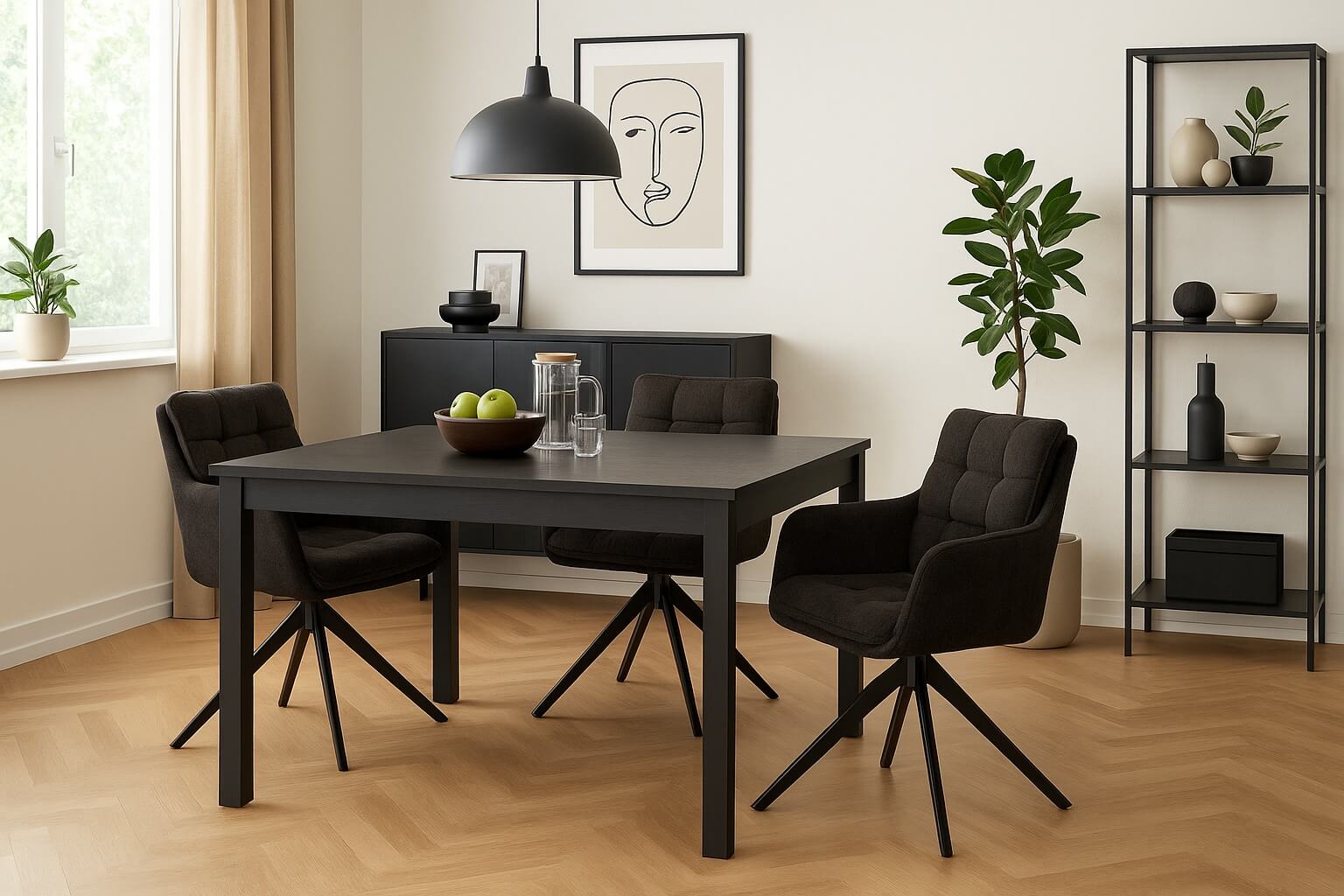 krzesło obrotowe z podłokietnikami fioro, czarne