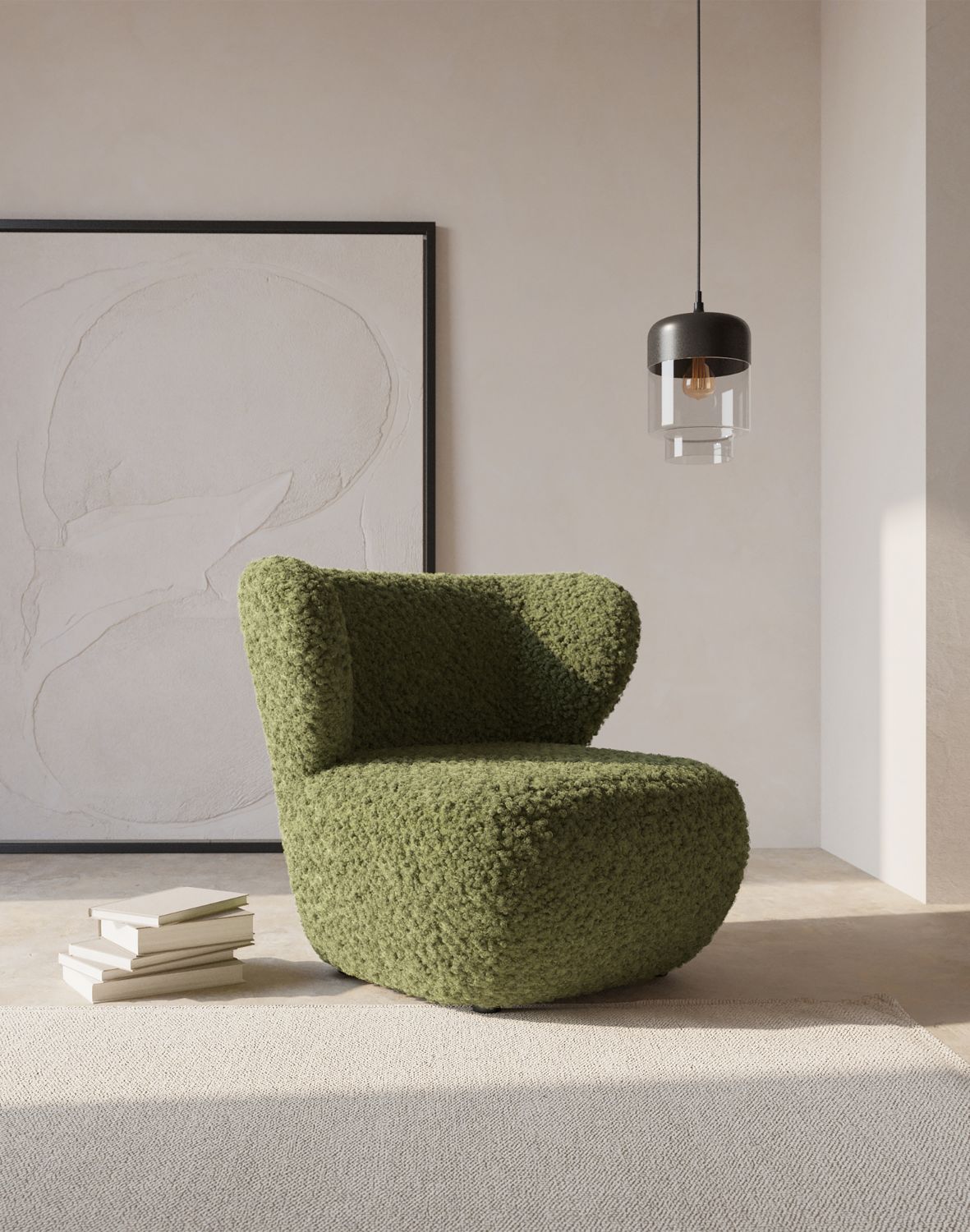 miękki fotel wypoczynkowy zielony avis